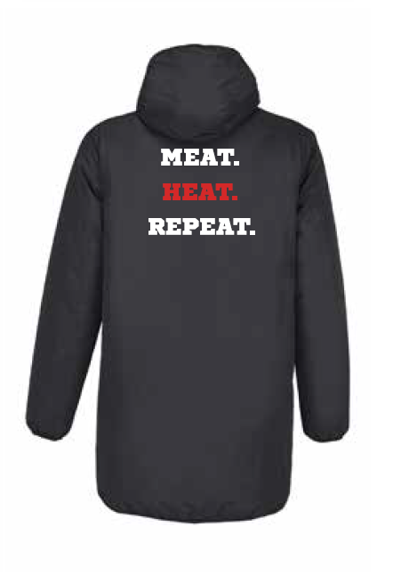 BBQ Farm pikk jope "MEAT.HEAT:REPEAT", suurus M